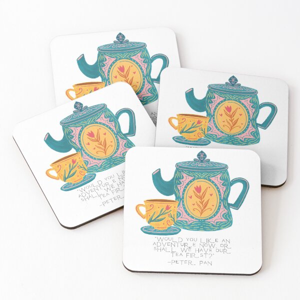Item preview, Peter Pan Tea and Adventure Quote designed and sold by Pinkmagenta.