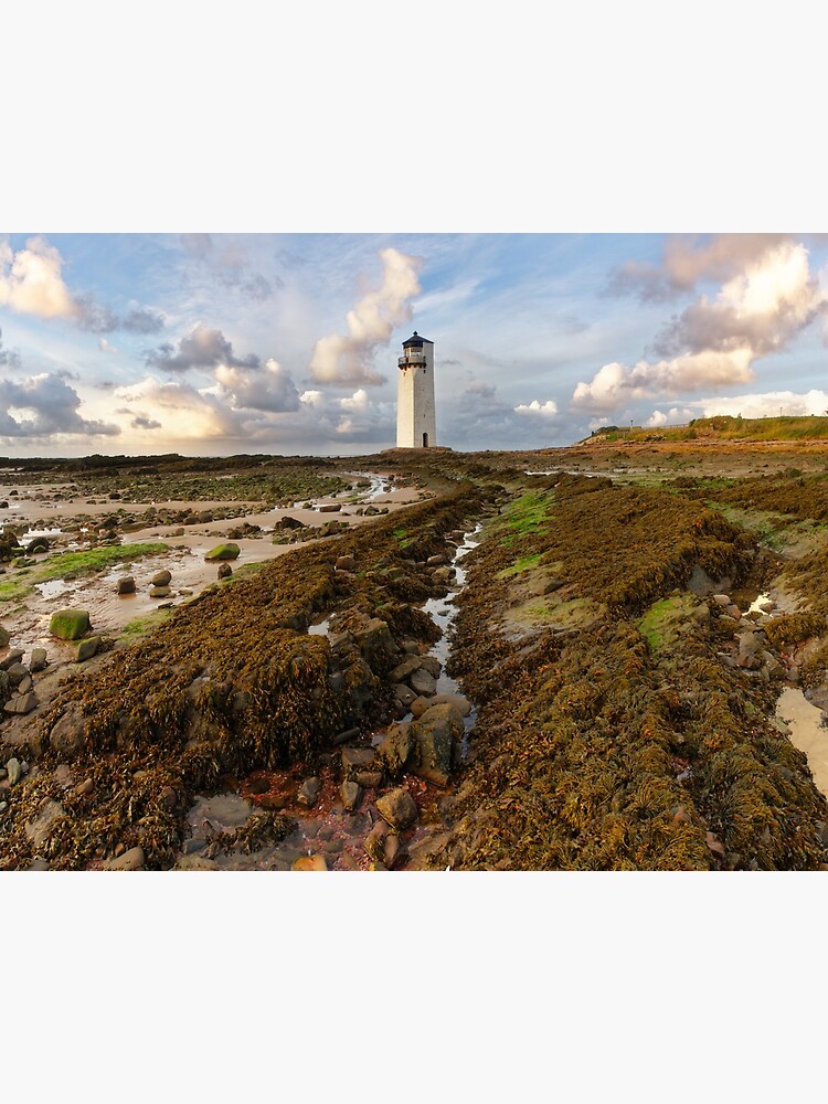 Thumbnail 3 of 3, Art Print, Southerness Lighthouse at Low Tide designed and sold by sjbowen.