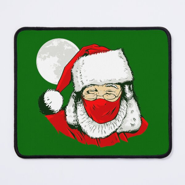 Item preview, covid christmas face mask santa claus moon designed and sold by Gossip Rag.