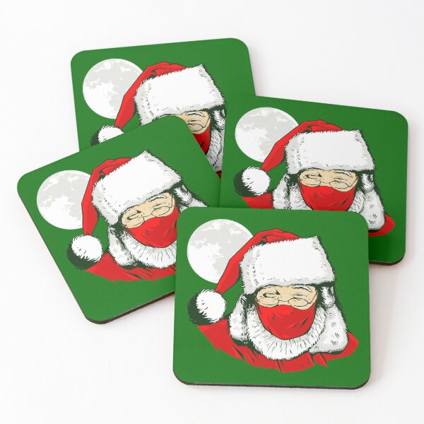 Item preview, covid christmas face mask santa claus moon  designed and sold by Gossip Rag.