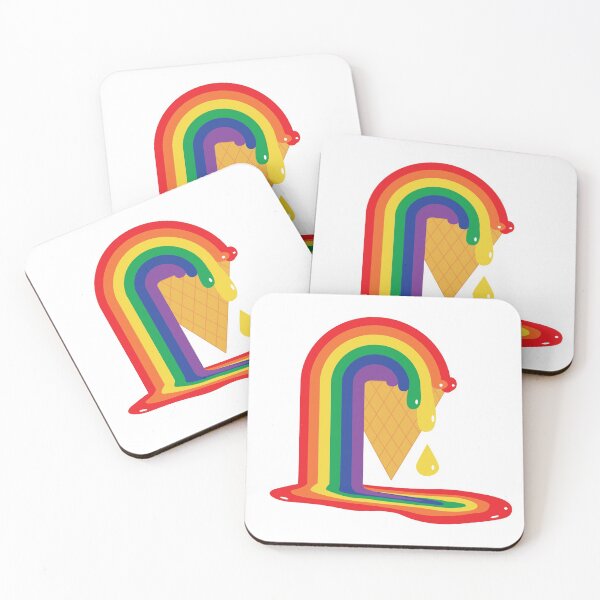 Item preview, Rainbow Love! Melting Rainbow Ice Cream in a Cone designed and sold by penandinkdesign.