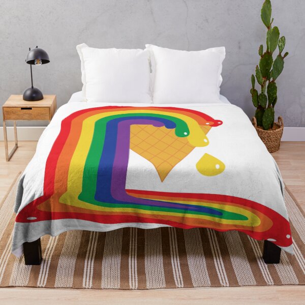 Item preview, Rainbow Love! Melting Rainbow Ice Cream in a Cone designed and sold by penandinkdesign.