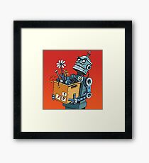 Retro robot Framed Print