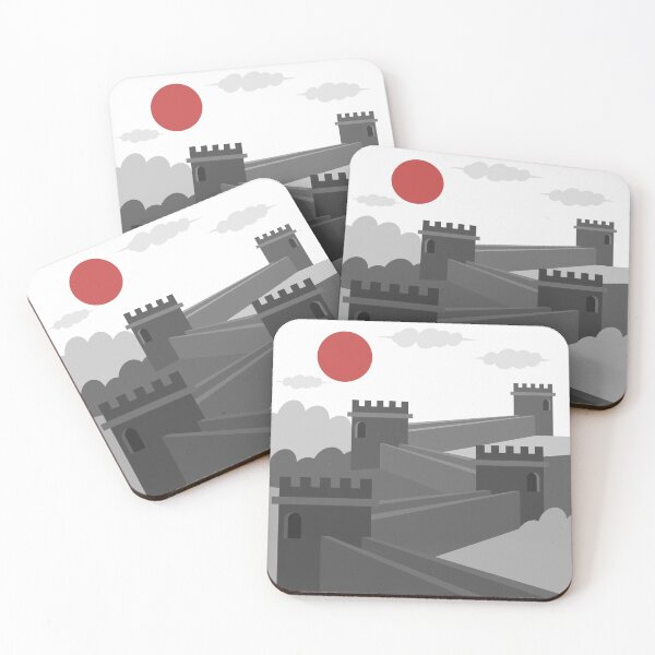 Item preview, Wall of China, minimalist red monochrome designed and sold by jean-nicolas.
