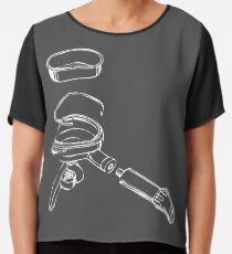 Exploded Portafilter Chiffon Top