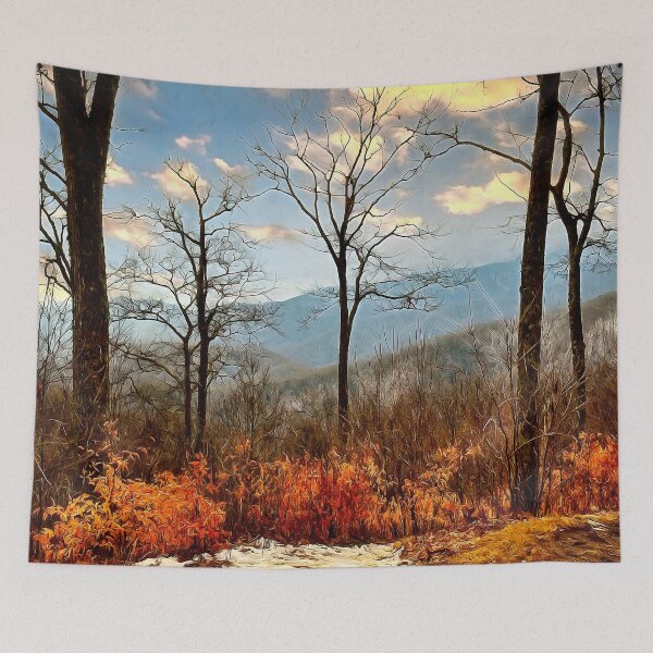 Item preview, Autumn Leaves and a Great Smokey Mountains  Vista designed and sold by SeaChangeDesign.