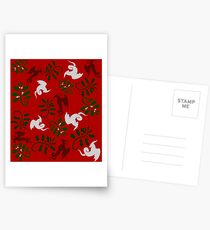 Christmas Dragons of Holly and Mistletoe Postcards