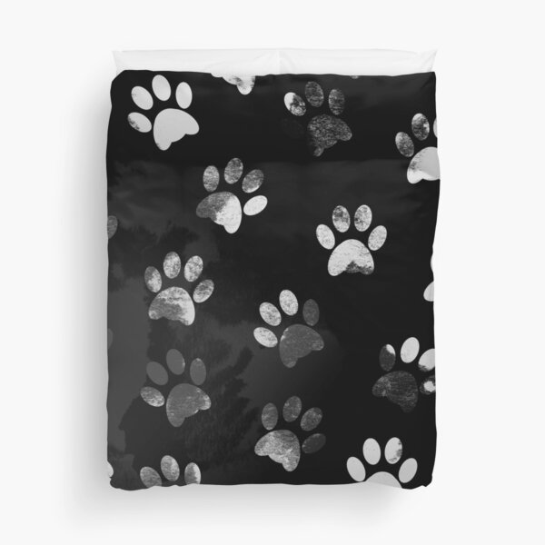 Black Paw Desing Duvet Cover