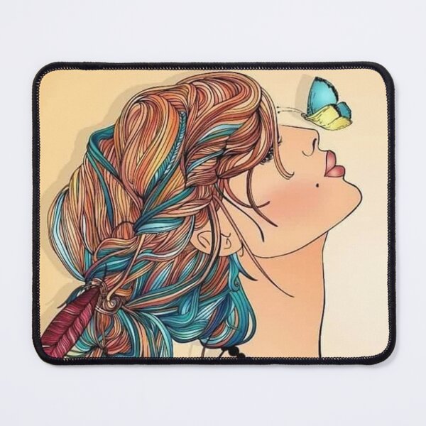 Item preview, Simple Colorful Butterfly Woman Art  Boho Style Fashion Mood designed and sold by DaniVi.