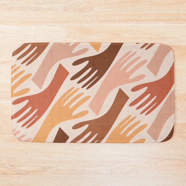 Item preview, Show of Hands Retro Modern Abstract in Skin Tones designed and sold by kierkegaard.
