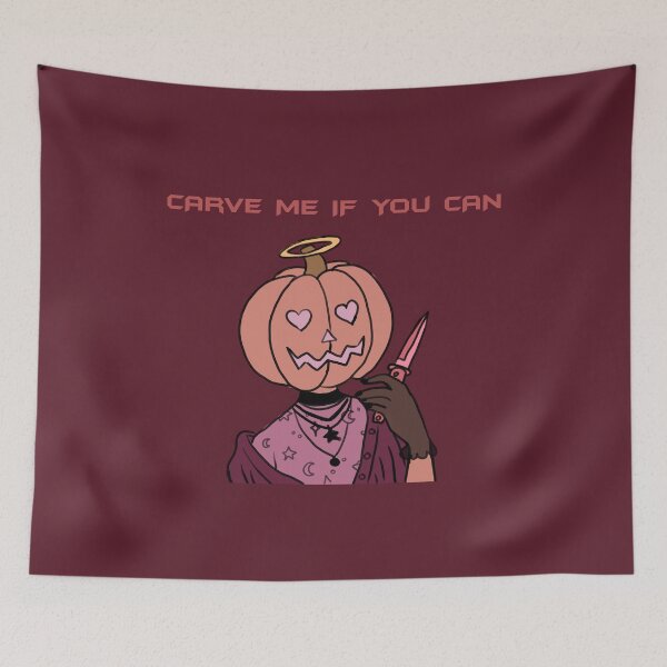 Item preview, Carve Me If You Can Kawaii Halloween Graphic Art Design designed and sold by Charlie Draws.