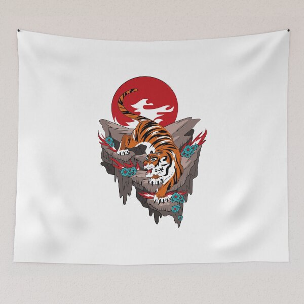 Item preview, Japanese tiger on a rock designed and sold by Ranedel.