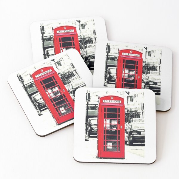 Item preview, ICONIC RED TELEPHONE BOOTH COLOR SPLASH designed and sold by MrCreativeArts.