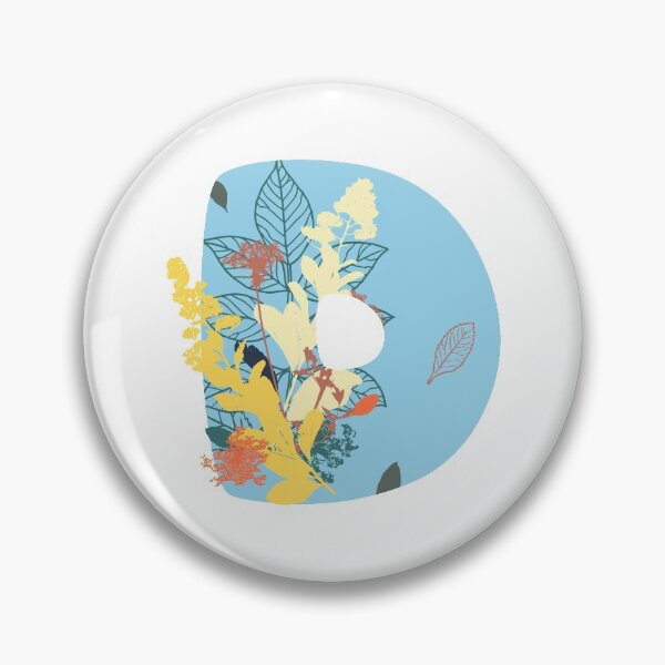 Item preview, Floral Monogram | Blue D designed and sold by MillwoodEngrave.