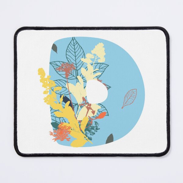 Item preview, Floral Monogram | Blue D designed and sold by MillwoodEngrave.