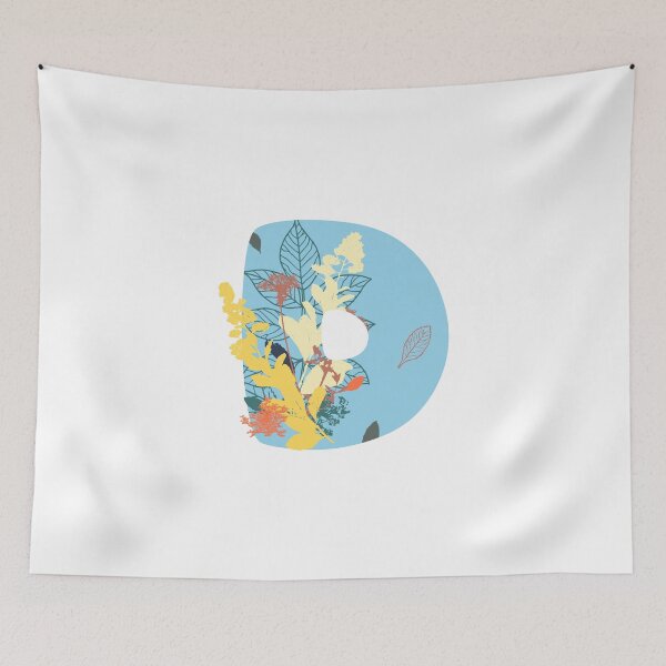 Item preview, Floral Monogram | Blue D designed and sold by MillwoodEngrave.