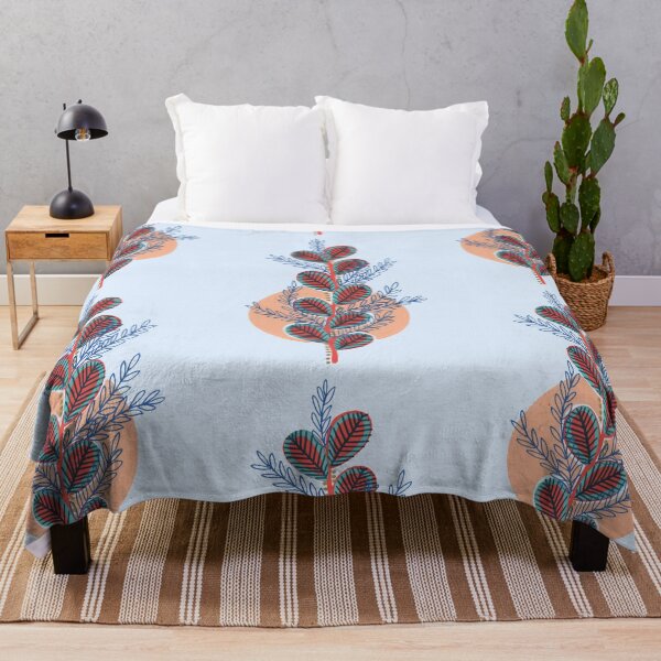 Item preview, Leafy Orange and Blue Botanical designed and sold by LauraKozdra.