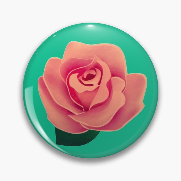 Item preview, Beautiful Pastel Rose on Green Teal BG designed and sold by LoloTrends.