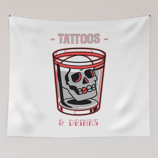 Item preview, Tattoos & Drinks designed and sold by Solsunx.