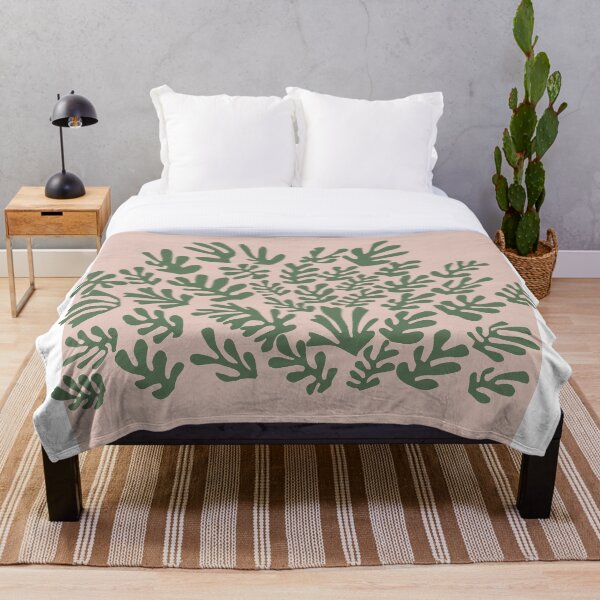 Aperçu de l'œuvre Henri Matisse Flower, Papier Decoupes Art dos rose vert, Matisse Cutout's, Matisse inspiré gerbe créée et vendue par re-make-.