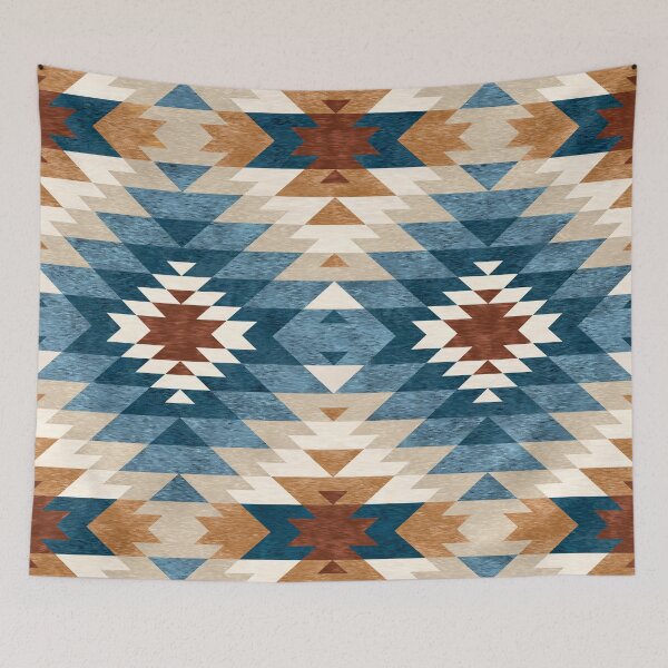 Item preview,  Aztec Pattern Blue Colors designed and sold by Octavia Soldani.