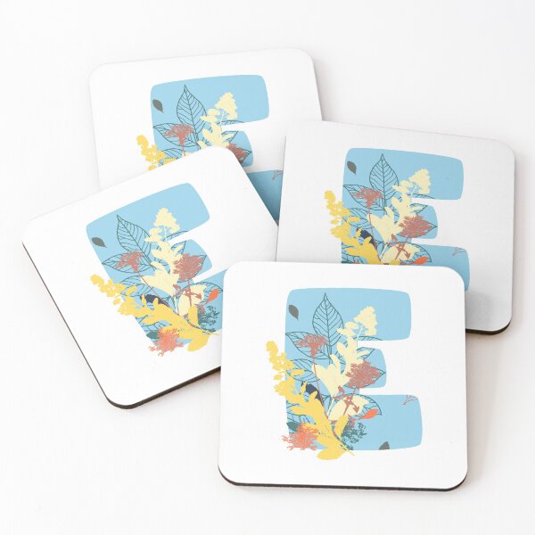 Item preview, Floral Monogram | Blue E designed and sold by MillwoodEngrave.