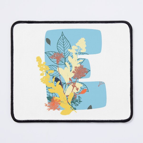 Item preview, Floral Monogram | Blue E designed and sold by MillwoodEngrave.