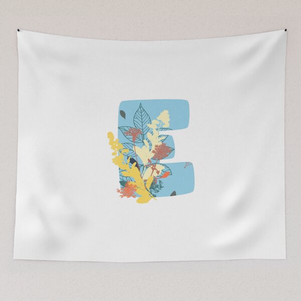 Item preview, Floral Monogram | Blue E designed and sold by MillwoodEngrave.