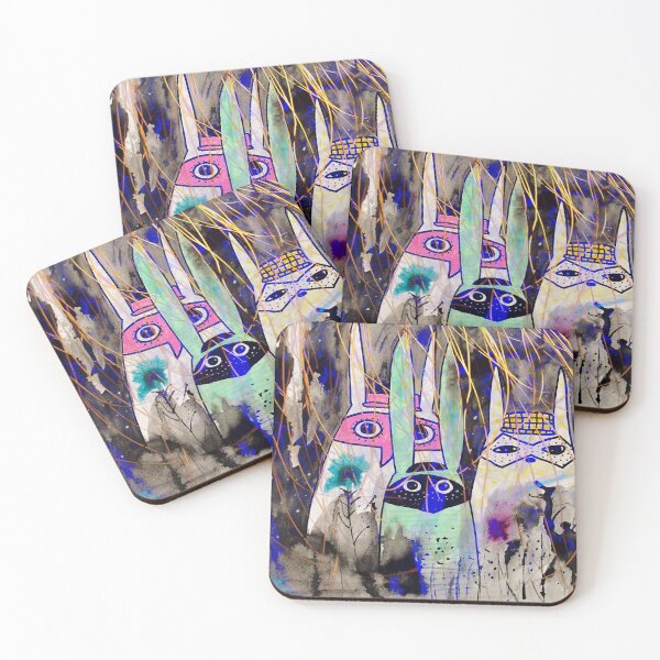 Item preview, masked bunnies designed and sold by Marianna Tankelevich.