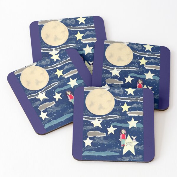 Item preview, Moon & Stars with Eva & Mahli designed and sold by Mahli's  Artful Whimsy.