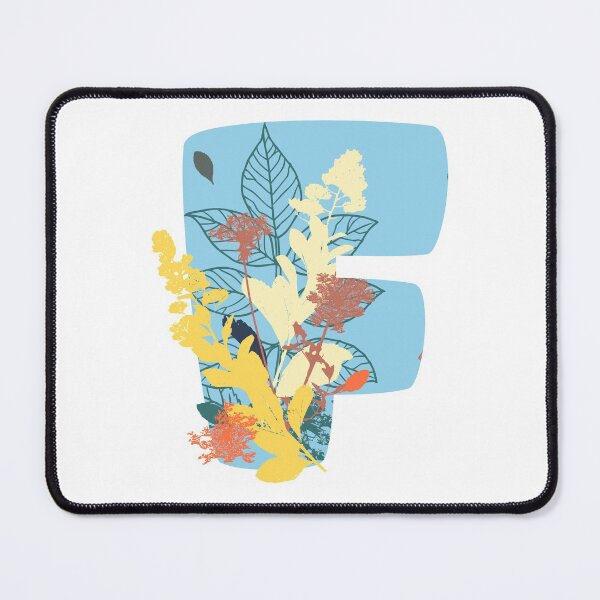 Item preview, Floral Monogram | Blue F designed and sold by MillwoodEngrave.