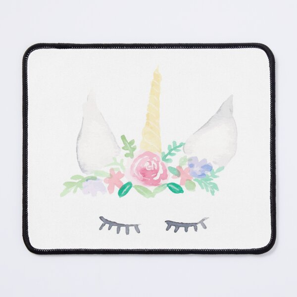 Artikelvorschau, Schläfrige Augen des Aquarell-Einhorns entworfen und verkauft von Harpley Design Studio.