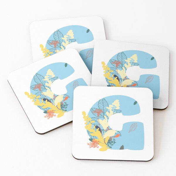 Item preview, Floral Monogram | Blue G designed and sold by MillwoodEngrave.