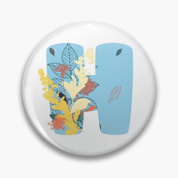 Item preview, Floral Monogram | Blue H designed and sold by MillwoodEngrave.
