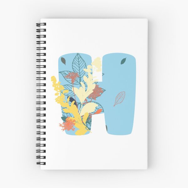 Item preview, Floral Monogram | Blue H designed and sold by MillwoodEngrave.