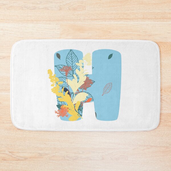 Item preview, Floral Monogram | Blue H designed and sold by MillwoodEngrave.