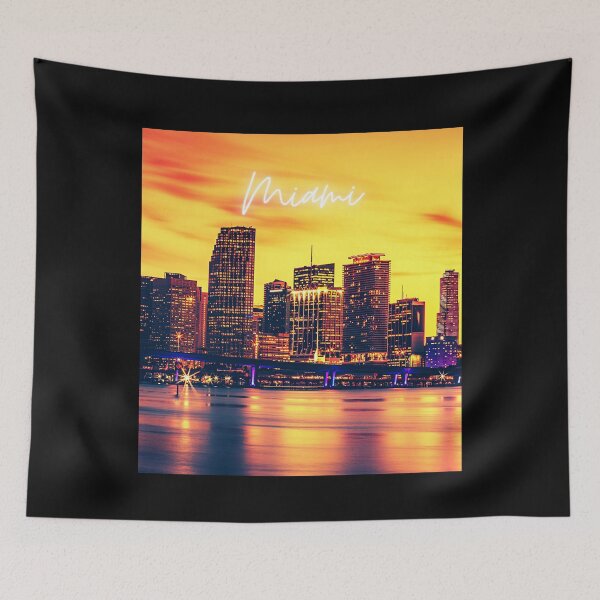 Item preview, Miami Skyline Sunset - Scenery designed and sold by GreenEnvytt.
