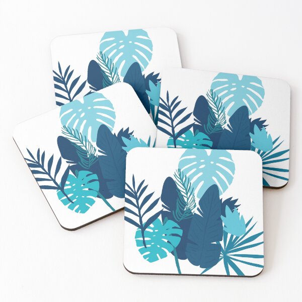 Item preview, Teal, Turquoise-Blue-Hues, And Aqua Leaves Design  designed and sold by DEC02.
