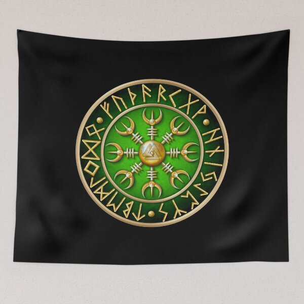 Item preview, Norse Aegishjalmur Runes - Green designed and sold by Naumaddic Arts.