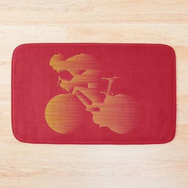 Item preview, Road Cyclist Sprinting Yellow Line Art designed and sold by RabeDesigns.