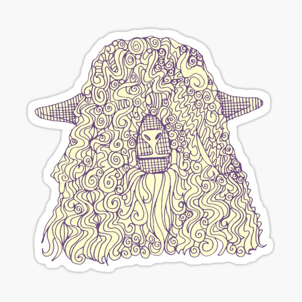 just goats purple cream Sticker