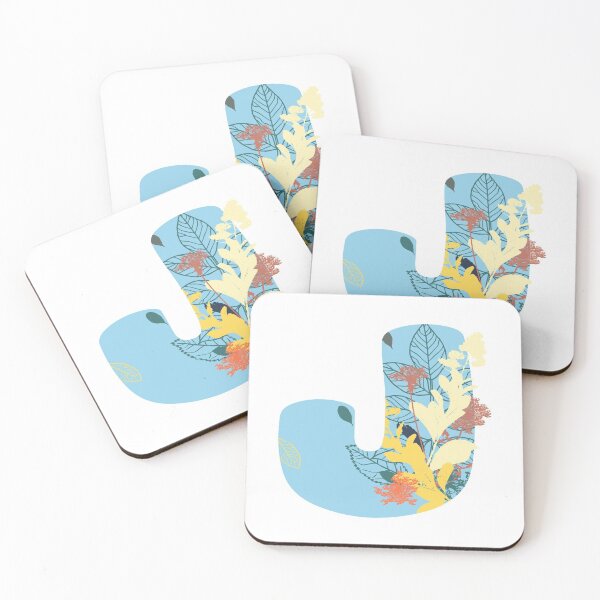 Item preview, Floral Monogram | Blue J designed and sold by MillwoodEngrave.