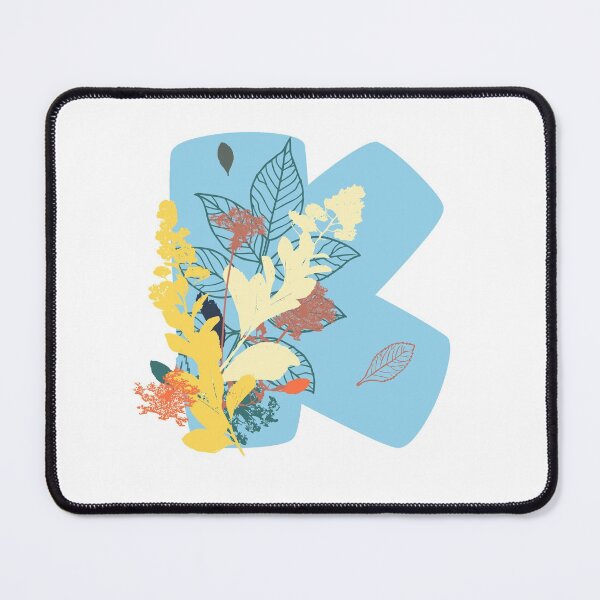 Item preview, Floral Monogram | Blue K designed and sold by MillwoodEngrave.