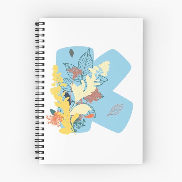 Item preview, Floral Monogram | Blue K designed and sold by MillwoodEngrave.