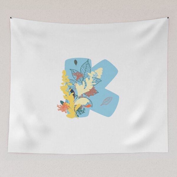 Item preview, Floral Monogram | Blue K designed and sold by MillwoodEngrave.