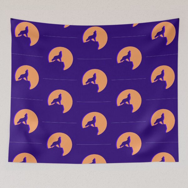 Item preview, WOLF HOWLING AT THE FULL YELLOW MOON designed and sold by MrCreativeArts.