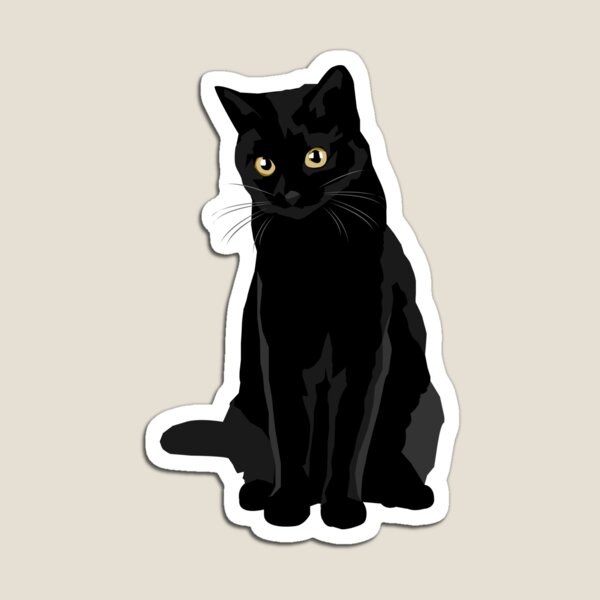 Black cat sticker/magnet - I am proud of me – Shang Daili