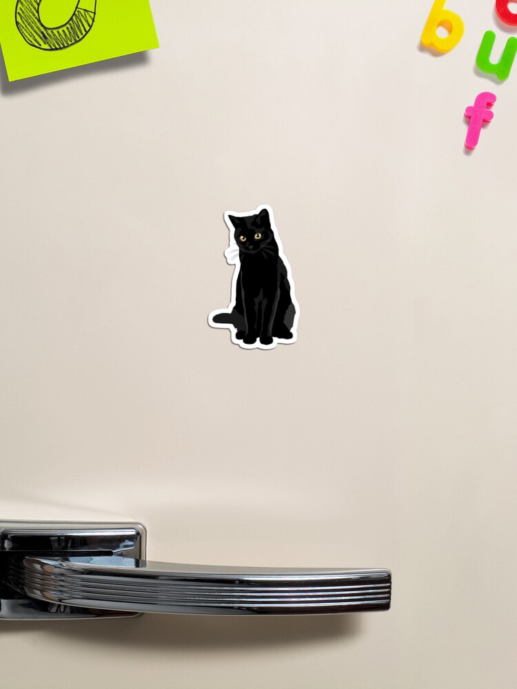 Black Cat Sticker for Sale by bluhak