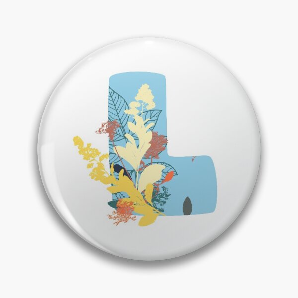 Item preview, Floral Monogram | Blue L designed and sold by MillwoodEngrave.