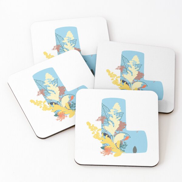 Item preview, Floral Monogram | Blue L designed and sold by MillwoodEngrave.
